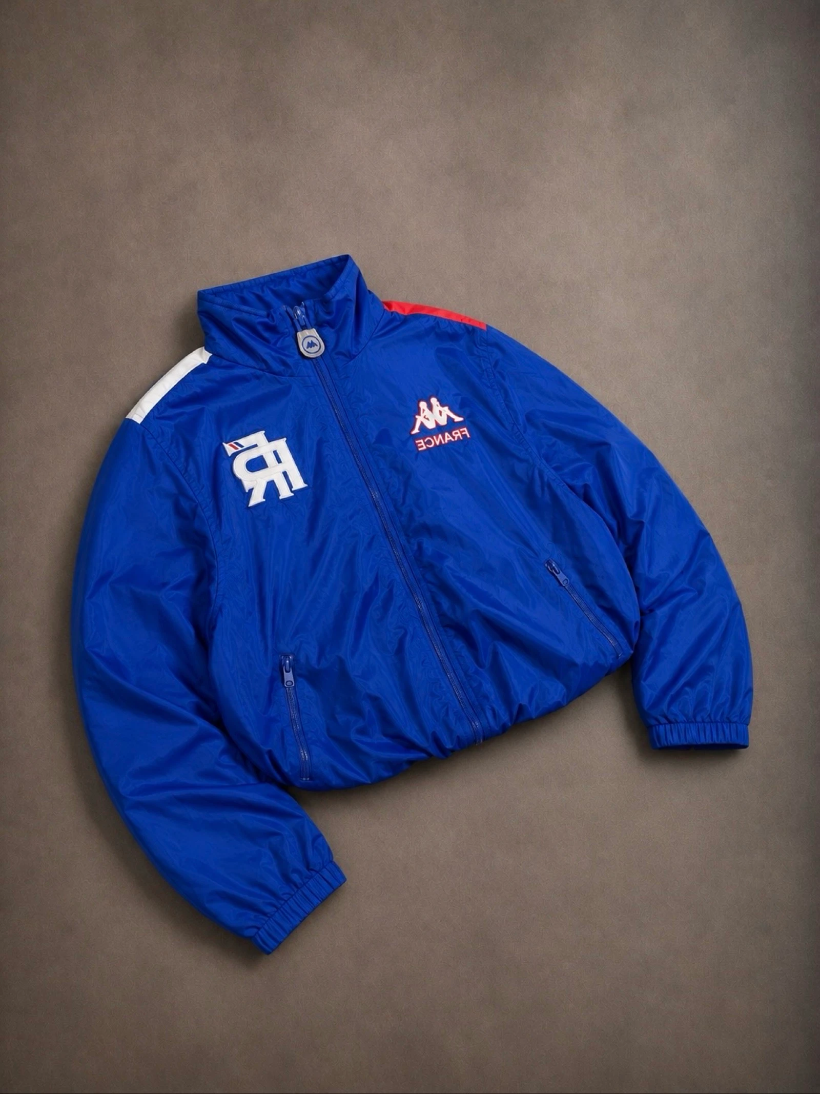 Veste matelassée vintage Kappa France bleue Y2K Streetwear rétro exclusive Taille M – photo 3